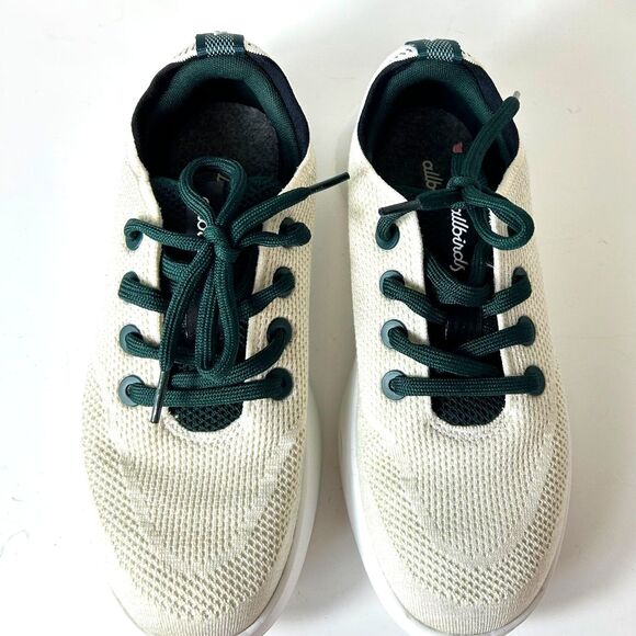 AllBirds NWOT Tree Runner Go Ivory Mesh Green Laces Sneakers Size 8.5 - Picture 7 of 10
